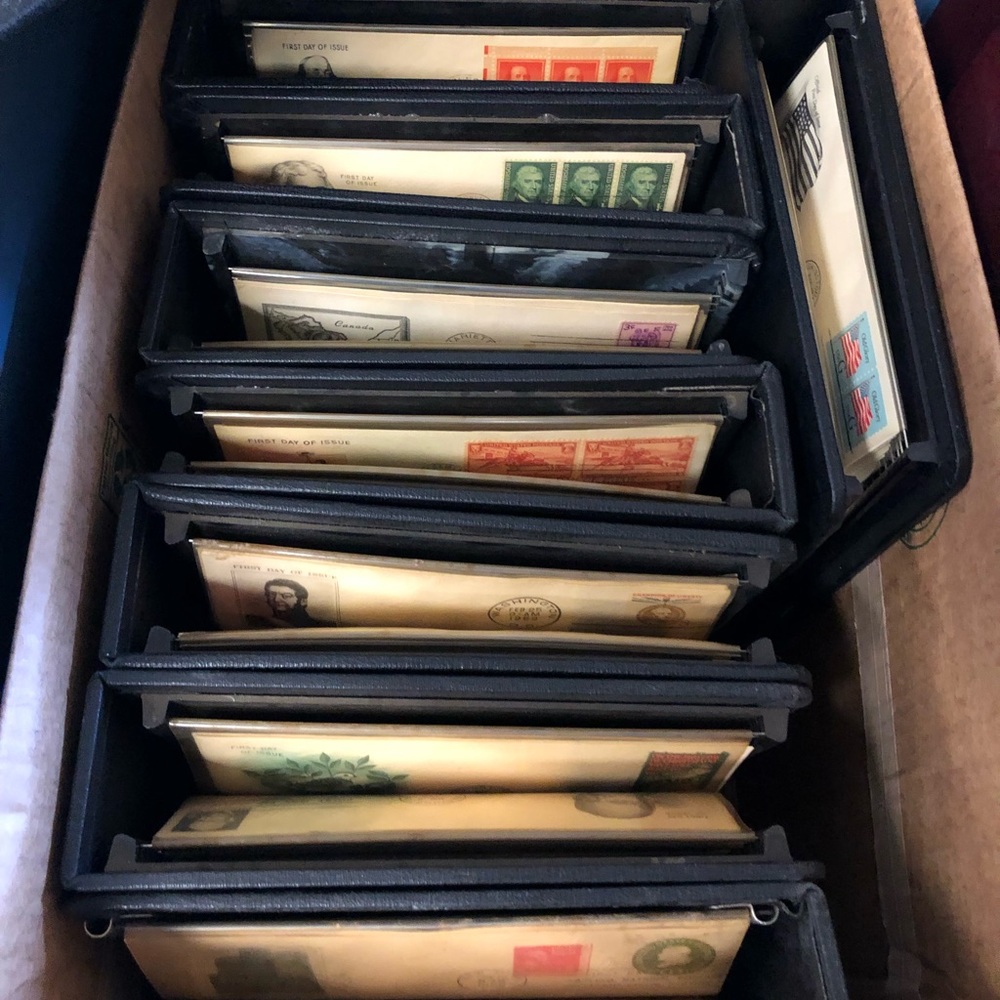 Thees are 37 antique albums first day issued stamps